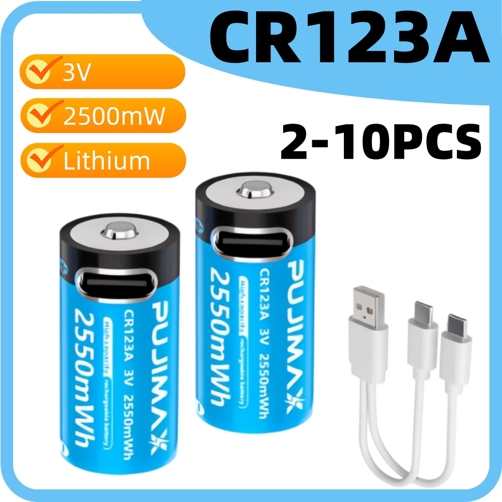 Home Security Battery Replacement - CR123A 3V 2500mWh Şarj Edilebilir Lityum