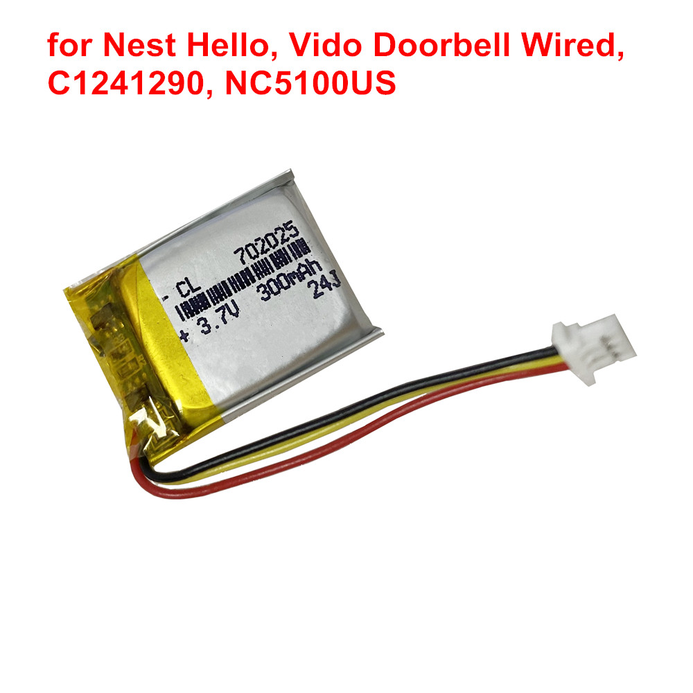 Home Security Battery Replacement - 3.7V 300mAh Yedek Ev Güvenlik Kamerası