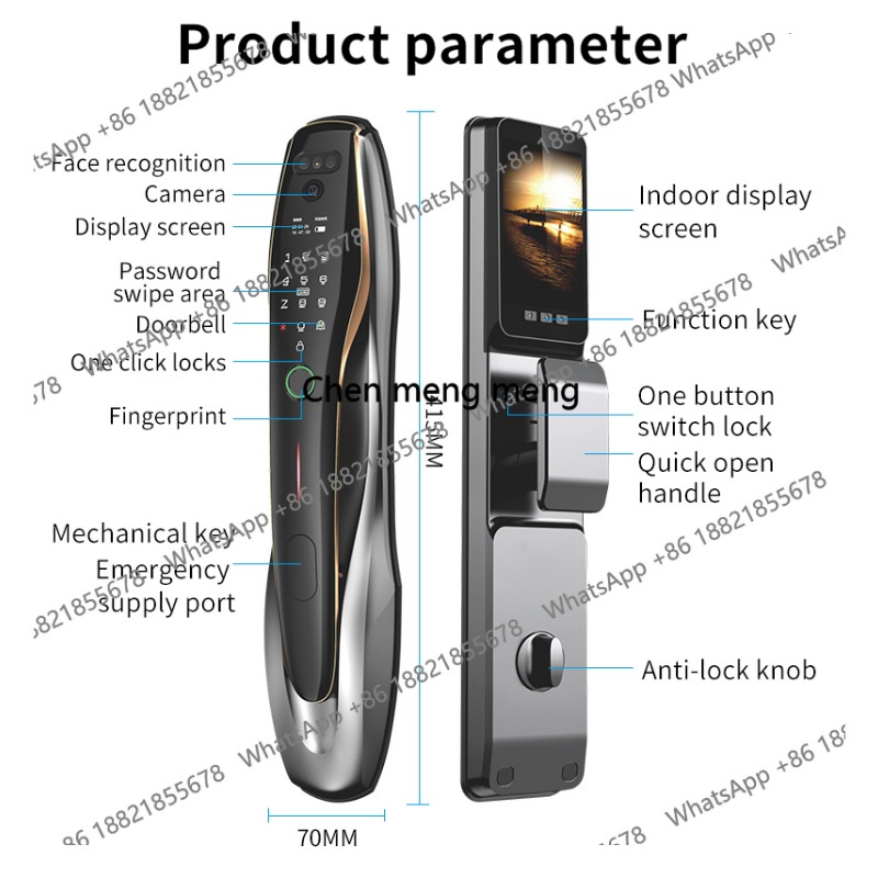 Güvenlik Parmak İzi Kartı Kili - Home Security Front Door Camera incelemesi ve fiyatı