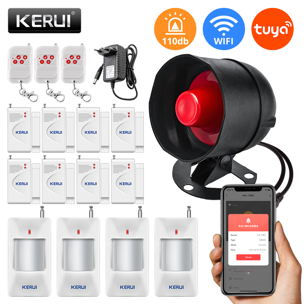 KERUI Tuya WIFI yüksek sesle h - Sim Gsm Alarm incelemesi ve fiyatı